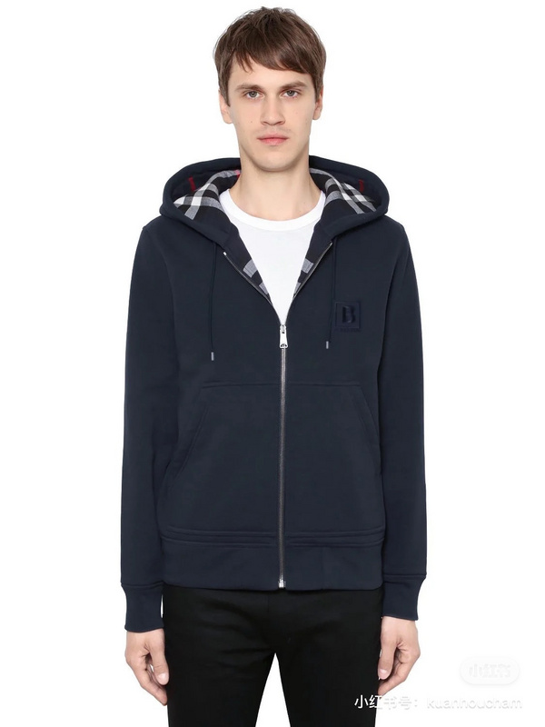 Bstsneaker-Burberry 22FW hooded zip-up hoodie Black-Blue