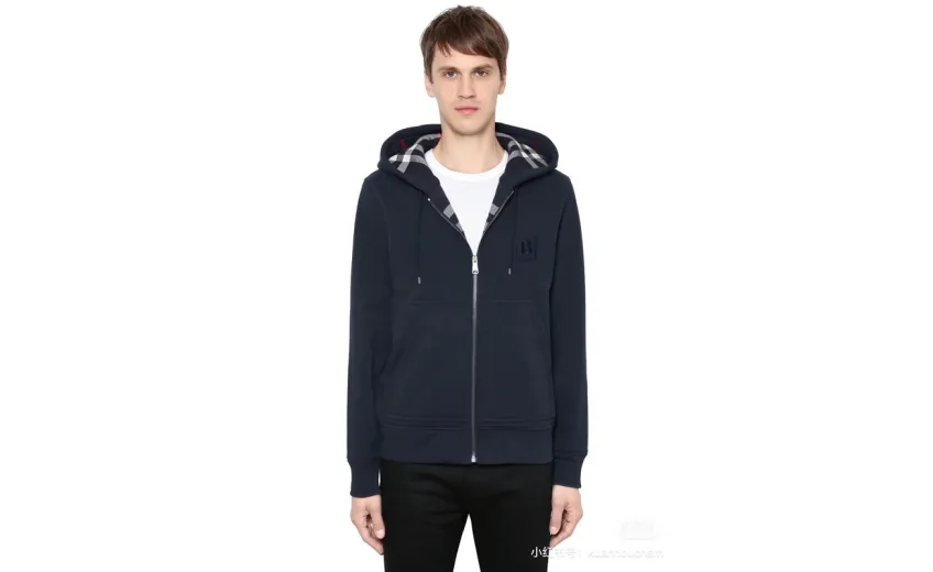Bstsneaker-Burberry 22FW hooded zip-up hoodie Black-Blue