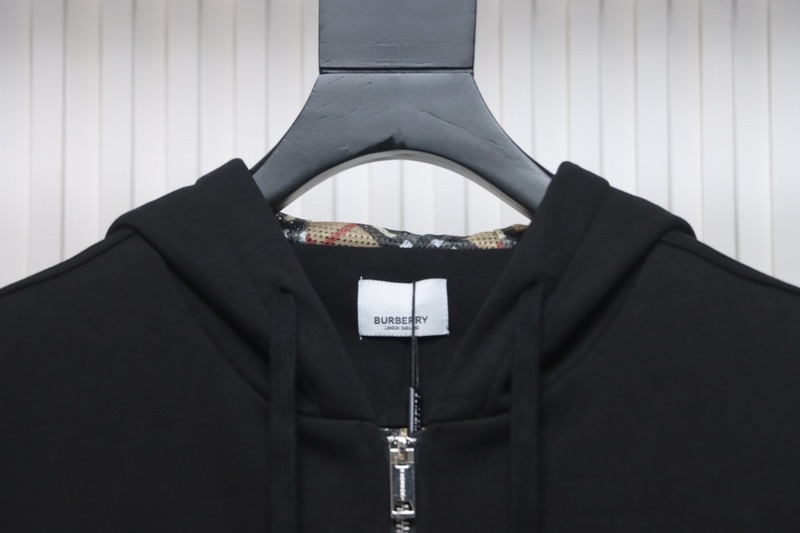Bstsneaker-Burberry chest zip-up jacket Black