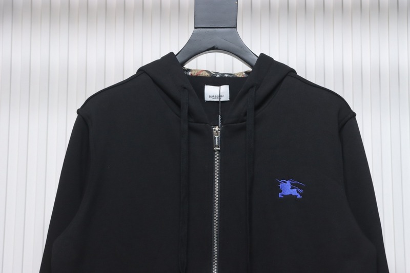 Bstsneaker-Burberry chest zip-up jacket Black