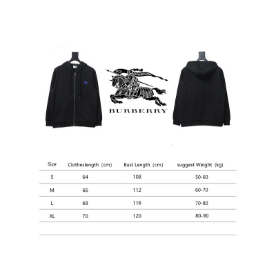 Bstsneaker-Burberry chest zip-up jacket Black 02