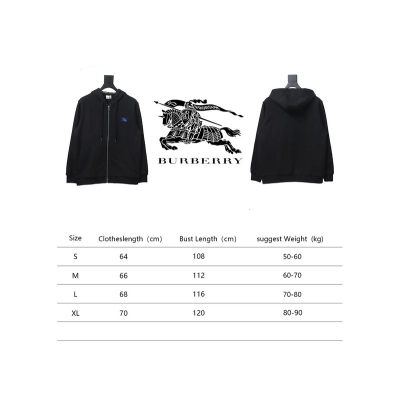 Bstsneaker-Burberry chest zip-up jacket Black 02