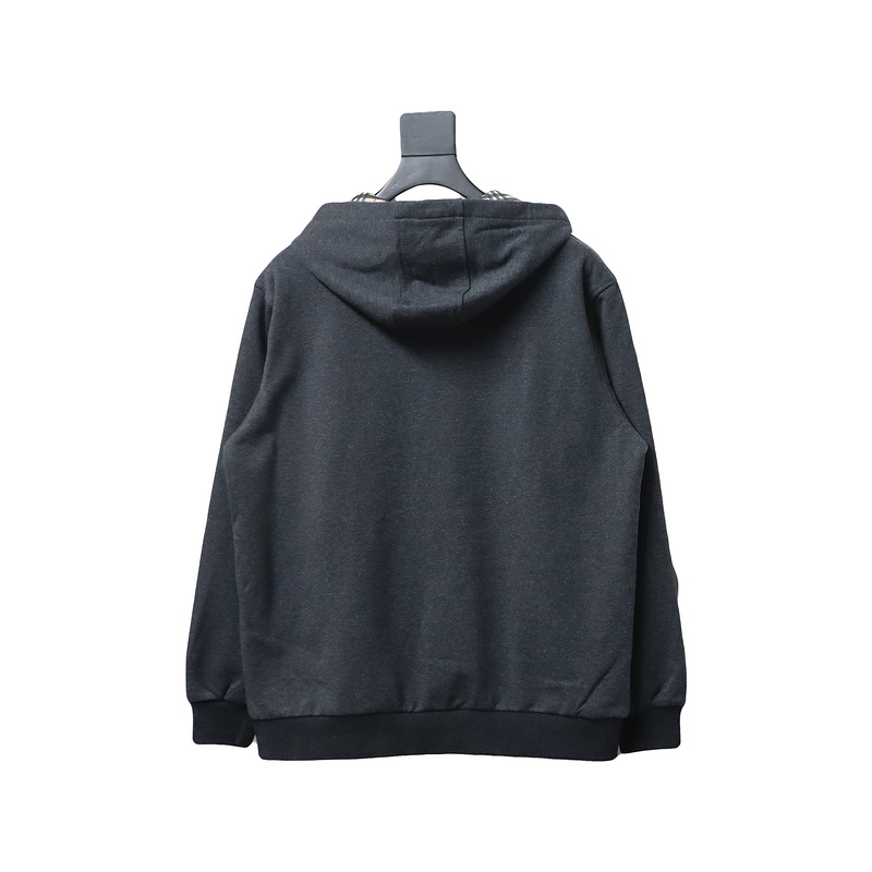 Bstsneaker-Burberry chest zip-up jacket Grey