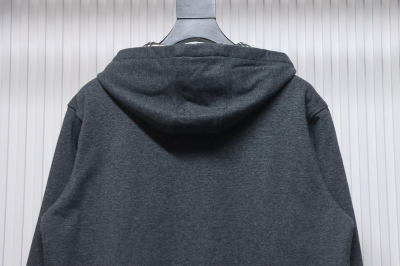 Bstsneaker-Burberry chest zip-up jacket Grey