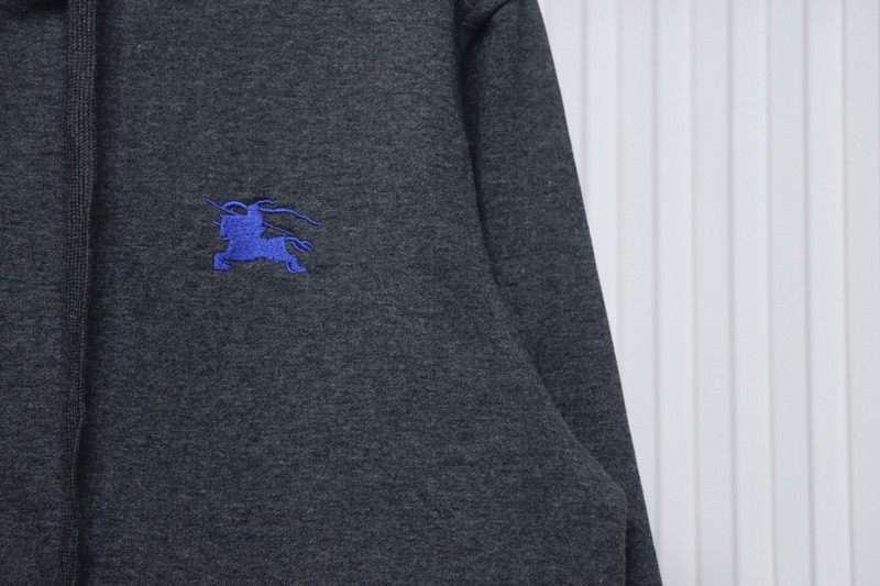 Bstsneaker-Burberry chest zip-up jacket Grey