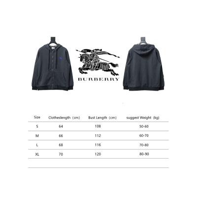 Bstsneaker-Burberry chest zip-up jacket Grey 02