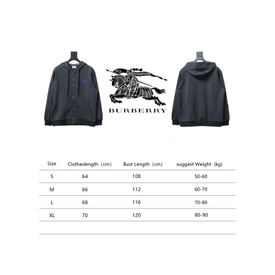 Bstsneaker-Burberry chest zip-up jacket Grey 02