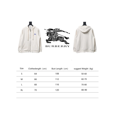 Bstsneaker-Burberry chest zip-up jacket White 02