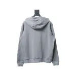 Bstsneaker-Burberry Warhorse Logo Embroidered Check Hooded Zip-Up Jacket Grey