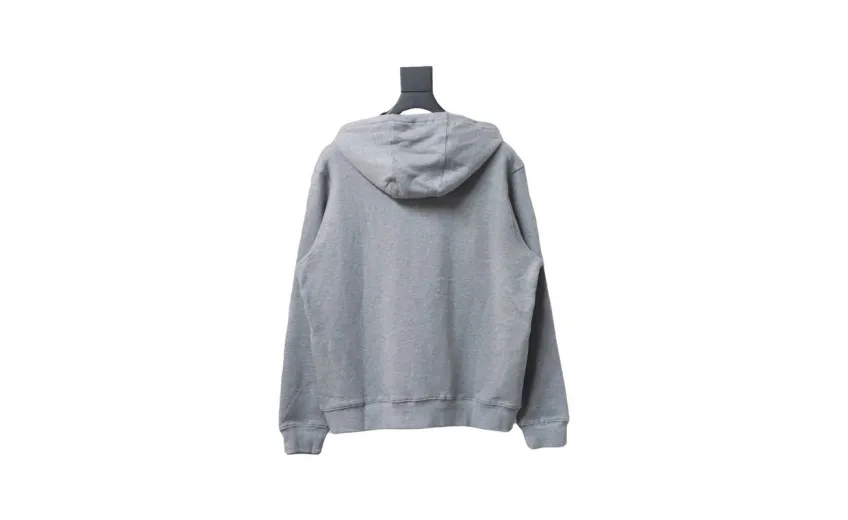Bstsneaker-Burberry Warhorse Logo Embroidered Check Hooded Zip-Up Jacket Grey