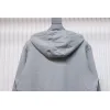 Bstsneaker-Burberry Warhorse Logo Embroidered Check Hooded Zip-Up Jacket Grey