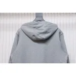 Bstsneaker-Burberry Warhorse Logo Embroidered Check Hooded Zip-Up Jacket Grey