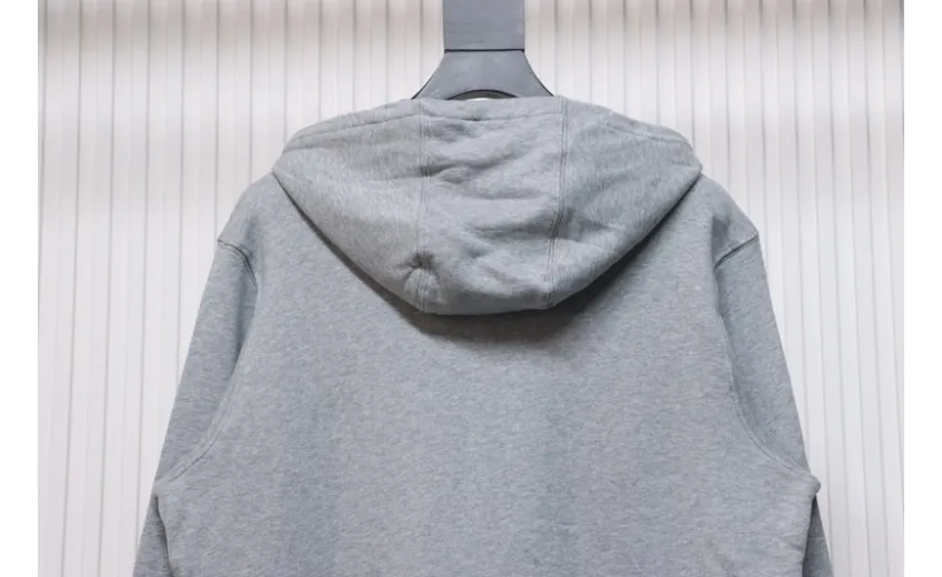Bstsneaker-Burberry Warhorse Logo Embroidered Check Hooded Zip-Up Jacket Grey