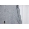 Bstsneaker-Burberry Warhorse Logo Embroidered Check Hooded Zip-Up Jacket Grey