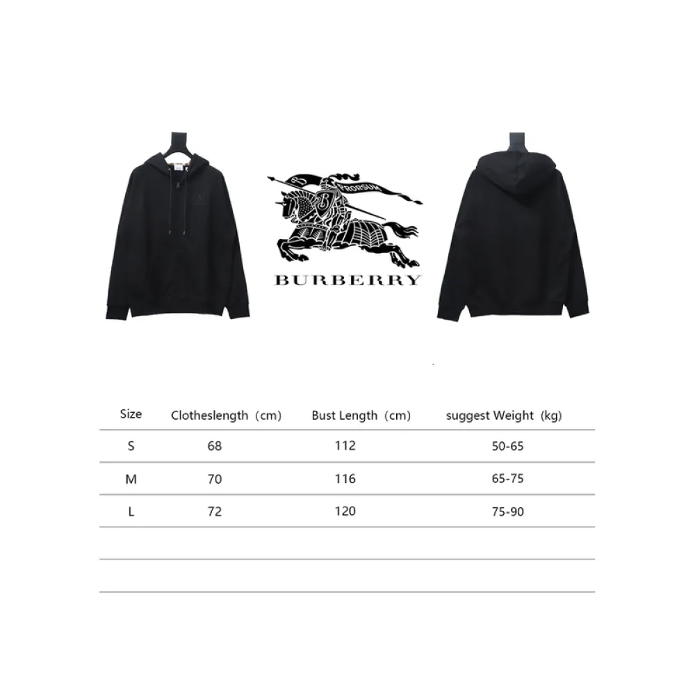 Bstsneaker-Burberry 22FW hooded zip-up hoodie Black-Khaki