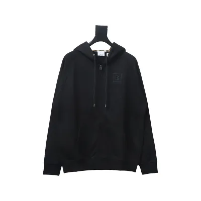 Bstsneaker-Burberry 22FW hooded zip-up hoodie Black-Khaki 01