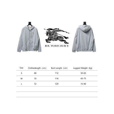 Bstsneaker-Burberry 22FW hooded zip-up hoodie Light Grey 02