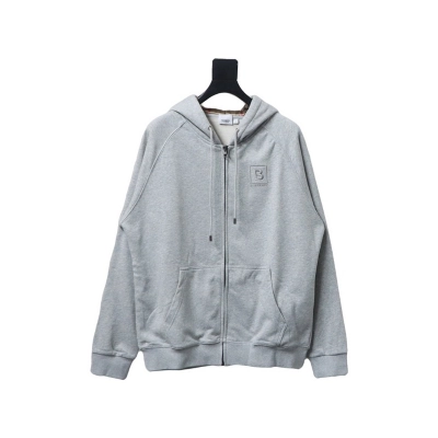 Bstsneaker-Burberry 22FW hooded zip-up hoodie Light Grey 01