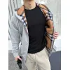 Bstsneaker-Burberry 22FW hooded zip-up hoodie Light Grey