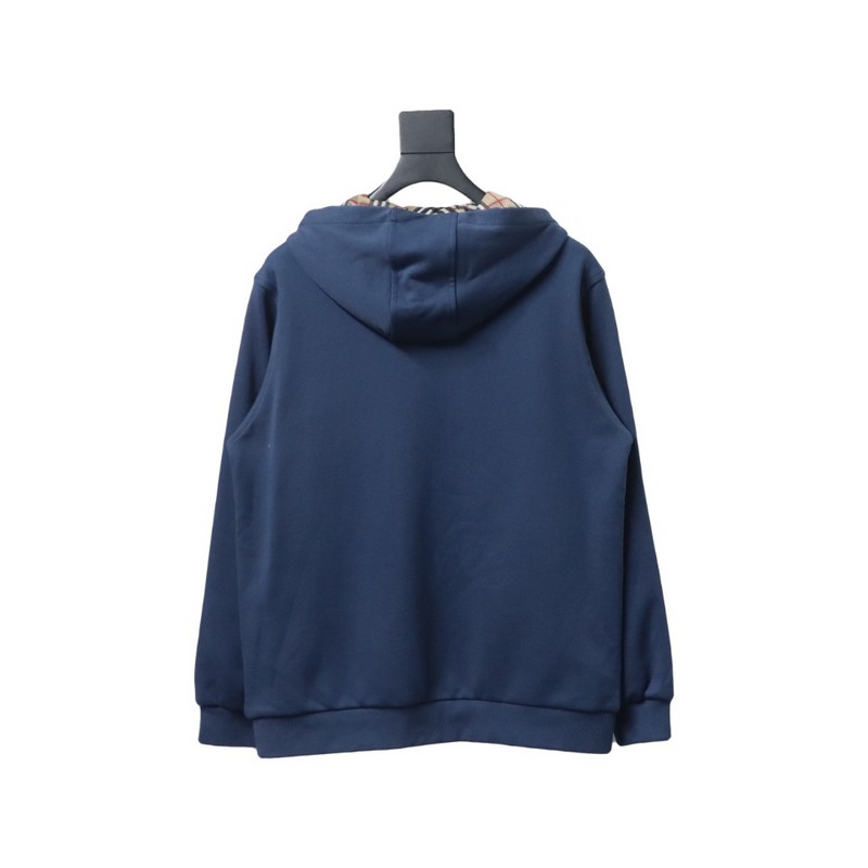 Bstsneaker-Burberry chest zip-up jacket Blue