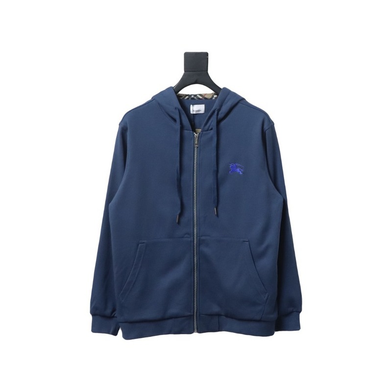 Bstsneaker-Burberry chest zip-up jacket Blue