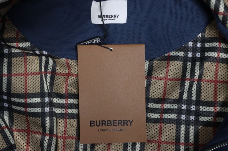 Bstsneaker-Burberry chest zip-up jacket Blue