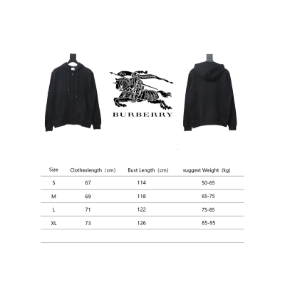 Bstsneaker-Burberry Warhorse Logo Embroidered Check Hooded Zip-Up Jacket Black 02