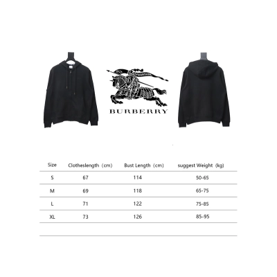 Bstsneaker-Burberry Warhorse Logo Embroidered Check Hooded Zip-Up Jacket Black 02