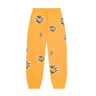 Bstsneaker-Denim Tears x CPFM Cactus Tears Wreath Sweatpants Yellow 01