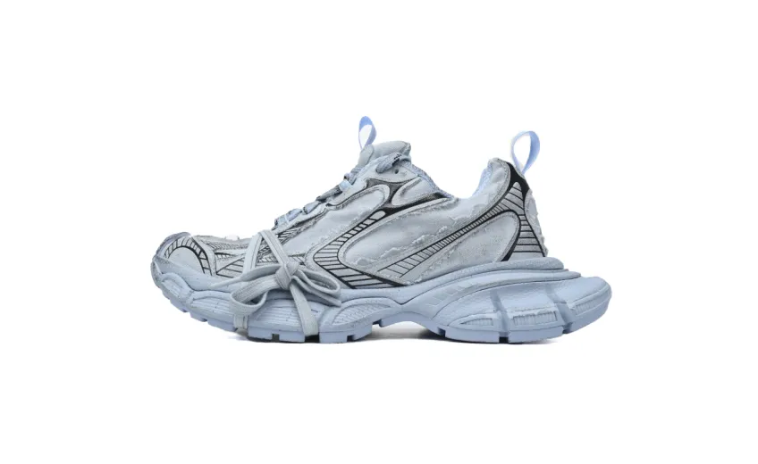 Bstsneaker-Balenciaga Luminous Blue Canvas Powder 734731 W3XDC 5000