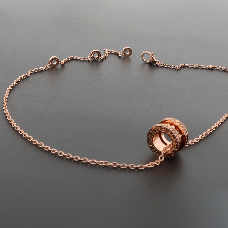 Bstsneaker-Bulgari Ruby Rivet Pendant Necklace Rose Gold 170