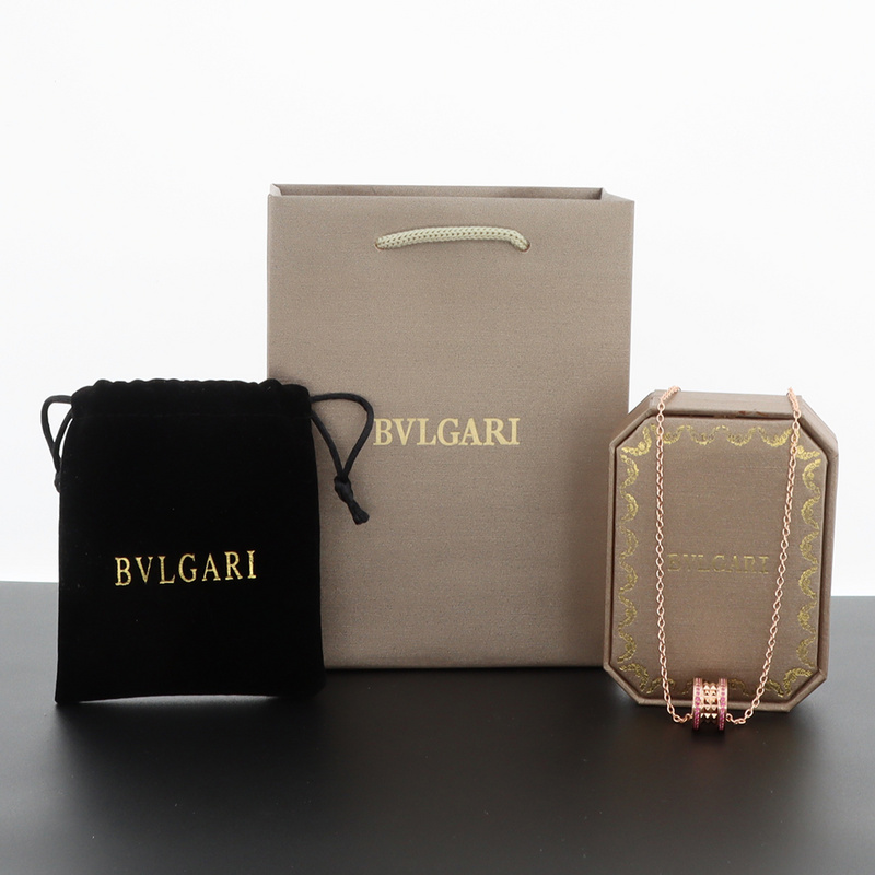 Bstsneaker-Bulgari Ruby Rivet Pendant Necklace Rose Gold 170