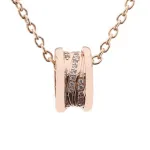 Bulgari spiral hollow diamond necklace rose gold 160