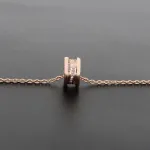 Bulgari spiral hollow diamond necklace rose gold 160