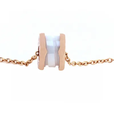 Bulgari white ceramic necklace mini 150 01