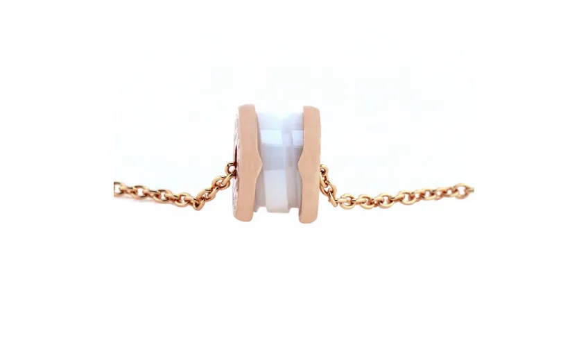 Bulgari white ceramic necklace mini 150