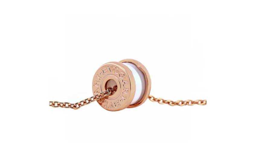 Bulgari white ceramic necklace mini 150