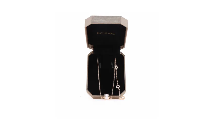 Bulgari white ceramic necklace mini 150