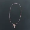 Bstsneaker-Chrome Hearts Double Cross Bamboo Necklace Rose Gold 180