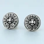 Chrome Hearts Round Logo Earrings 150