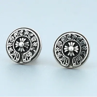 Chrome Hearts Round Logo Earrings 150 01
