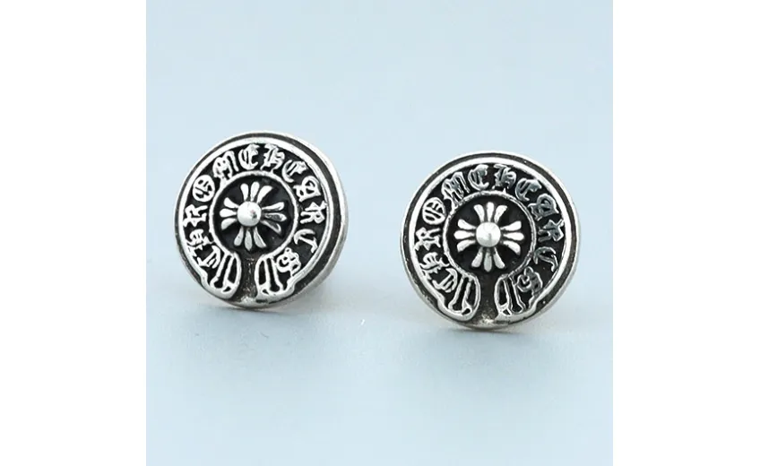 Chrome Hearts Round Logo Earrings 150
