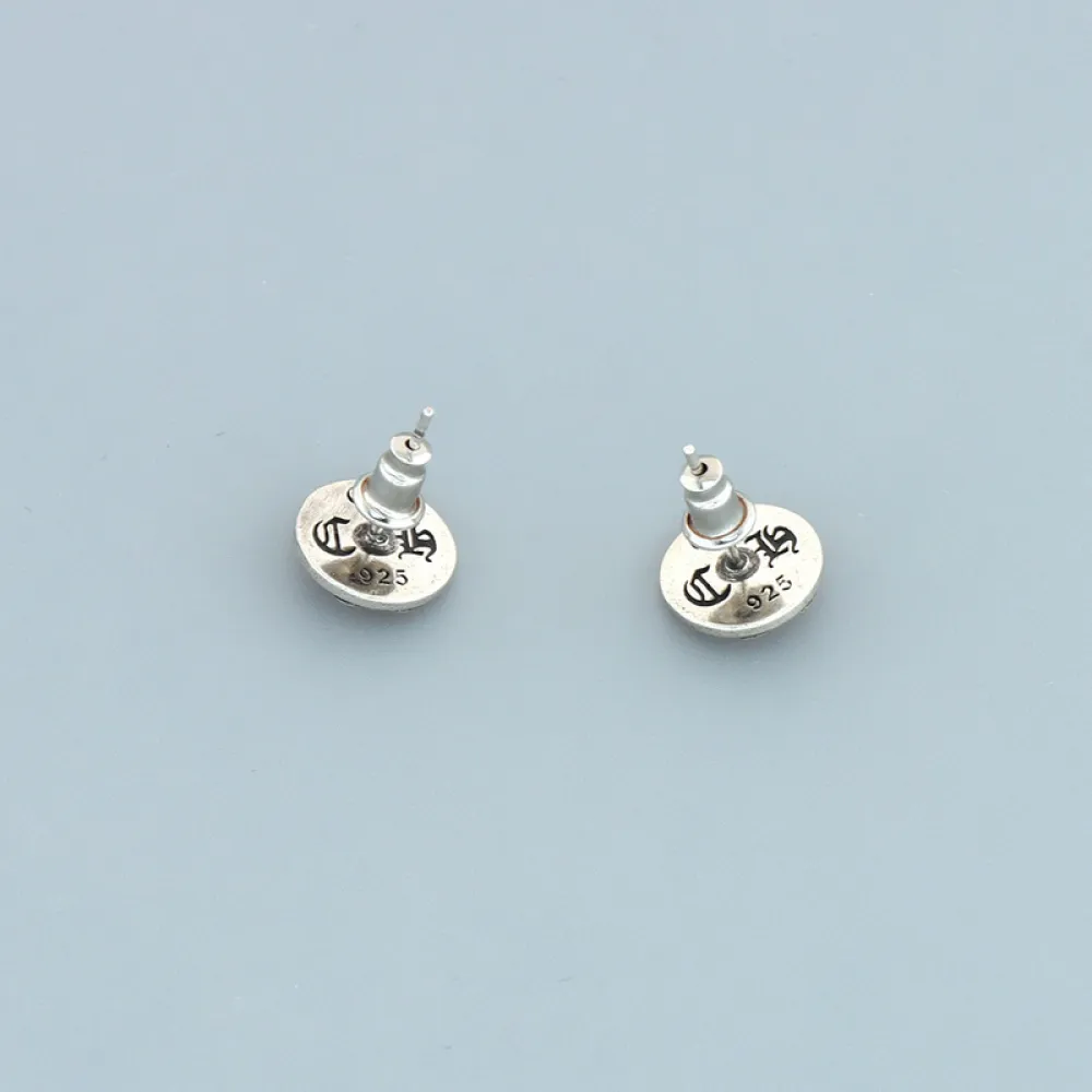 Chrome Hearts Round Logo Earrings 150