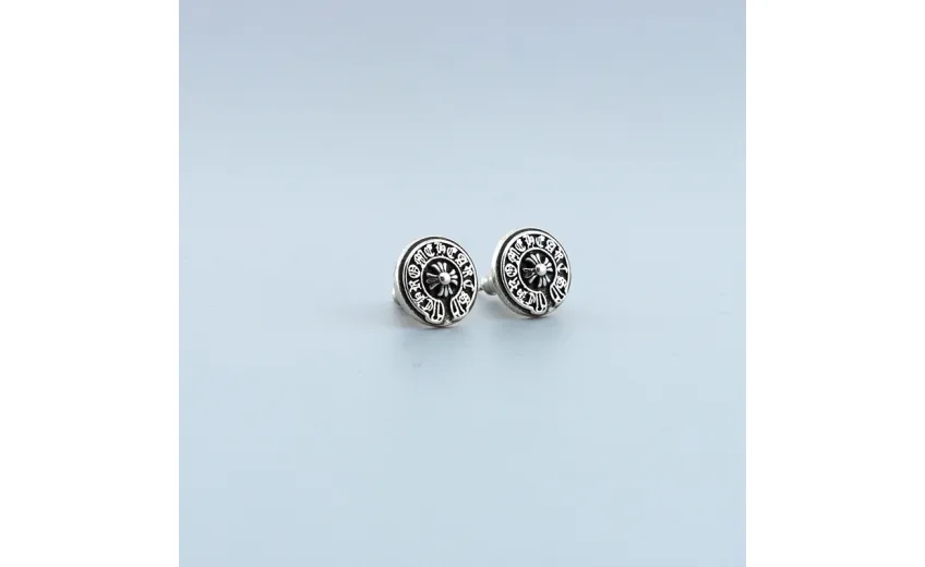 Chrome Hearts Round Logo Earrings 150
