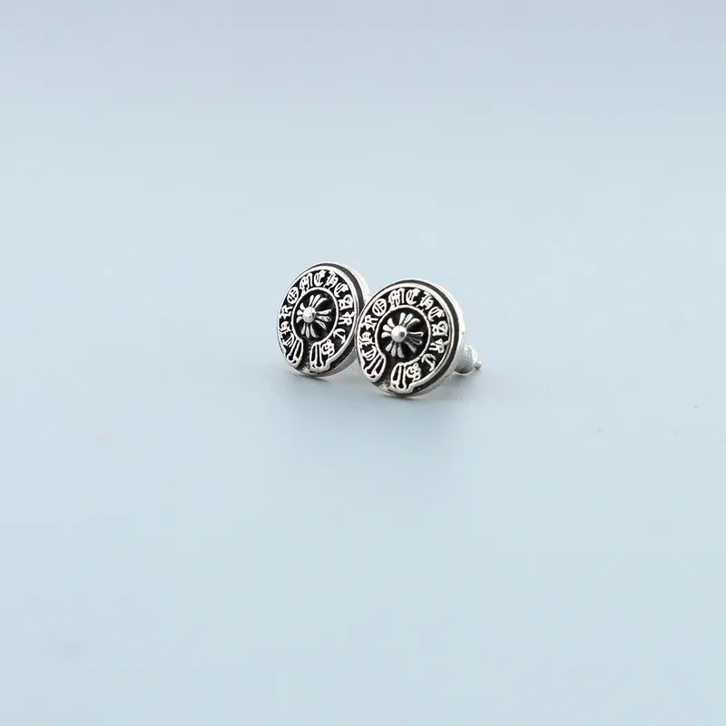 Chrome Hearts Round Logo Earrings 150
