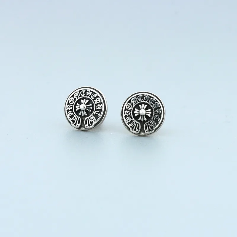 Chrome Hearts Round Logo Earrings 150