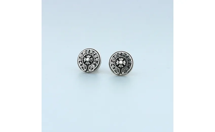 Chrome Hearts Round Logo Earrings 150