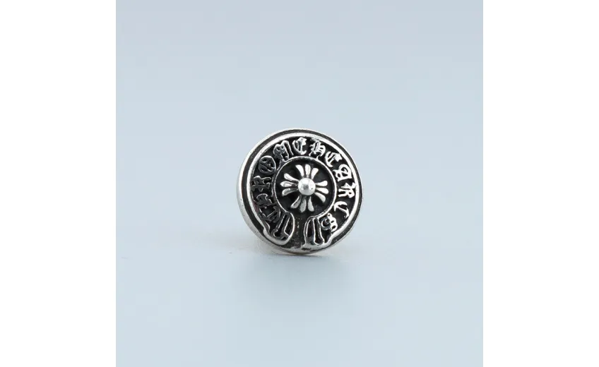 Chrome Hearts Round Logo Earrings 150