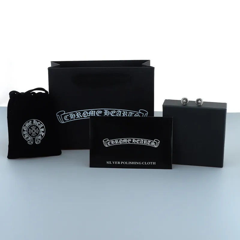 Chrome Hearts Round Logo Earrings 150