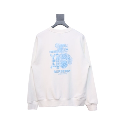 Bstsneaker-Burberry 24Fw blue bear print crew neck sweatshirt white 190 01